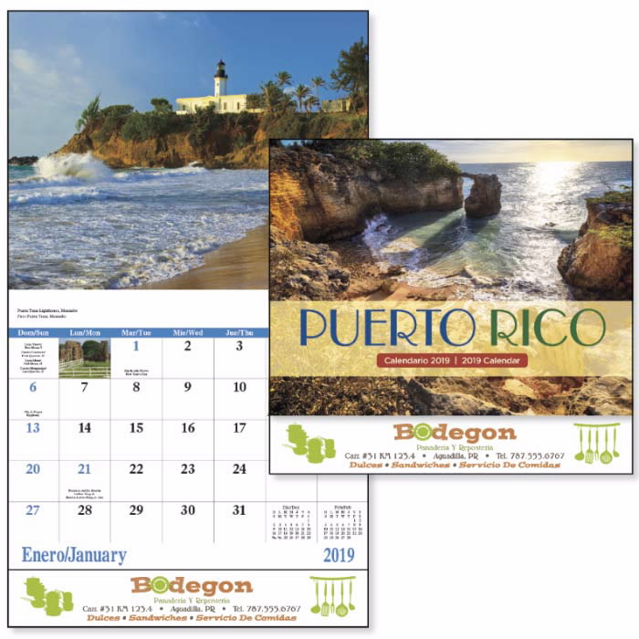 13 Month Wall Calendar Puerto RicoC7289