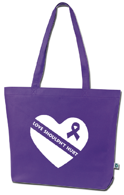 Stock Domestic Violence Awareness Eco Tote Bag SDST107