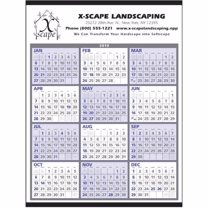 SpanaYear Wall Calendar C6203