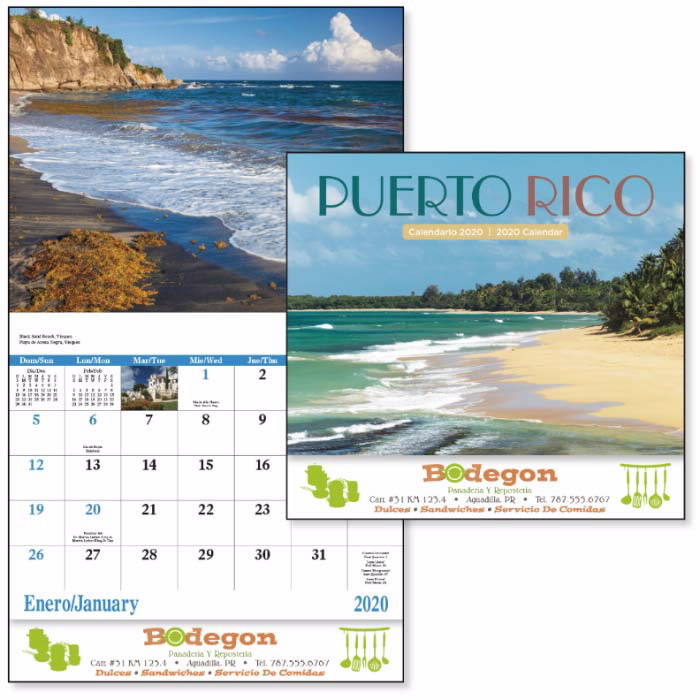 13 Month Wall Calendar Puerto RicoC7289