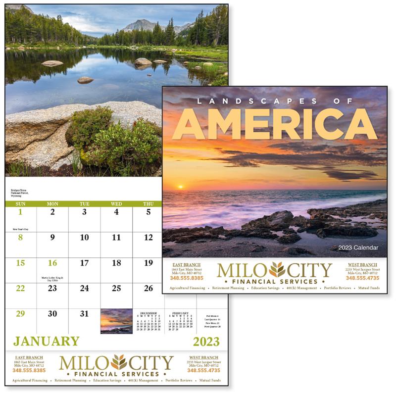 13 Month Wall Calendar Landscapes of America C701