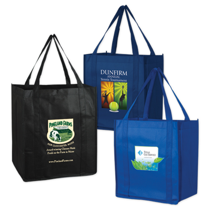 Full Color Grocery Eco-Tote Bag with Poly Board Insert - Y131015FC